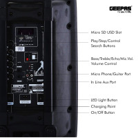 اسپیکر بلوتوثی قابل حمل جی پاس مدل GMS8519